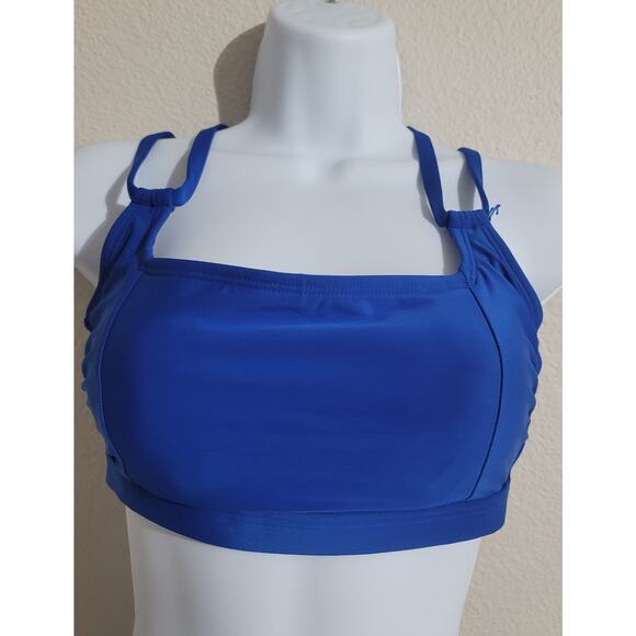 All In Motion Blue Racerback Adjustable Straps Swim Top Or Workout Bra Small - Picture 1 of 4